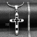 2026 Hip Hop Cross Stainless Steel Chain Necklaces Gold Color Long