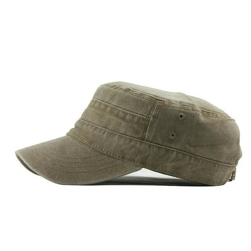 Big Head Man Large Size Pure Cotton Army Flat Cap Outdoors Baseball