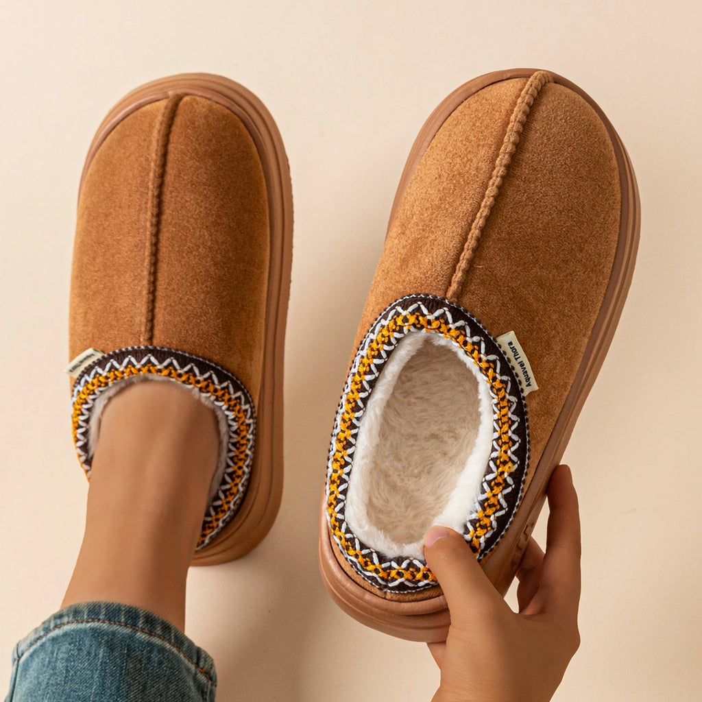Fashion Winter Soft Sole Women's Slipper Boots Fuzzy Outdoor Casual