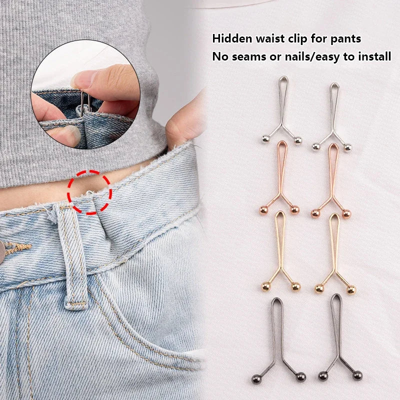 4/10PCS Jeans Skirts Detachable Buckle Accessories Adjustable Sleeve