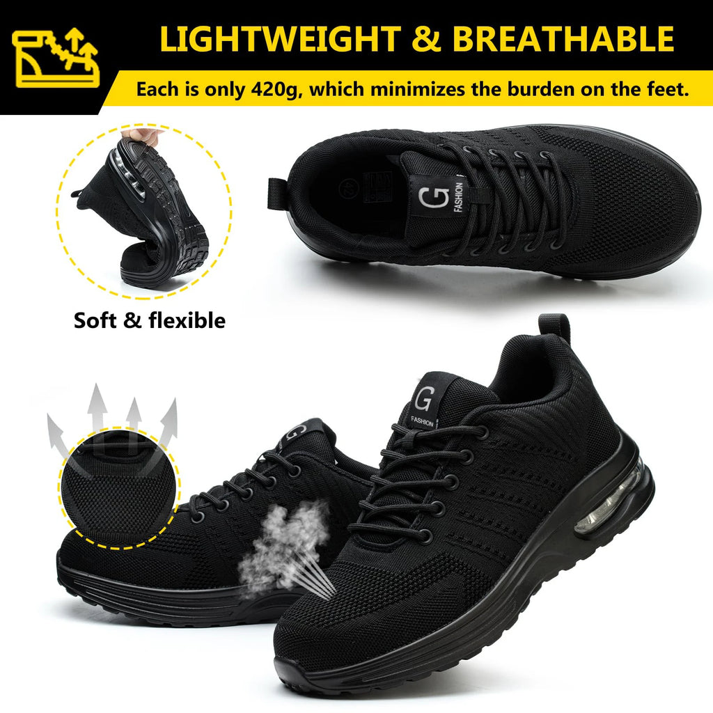 Safety Shoes Men Work Safety Boots Steel Toe Shoes Anti Smash Puncture