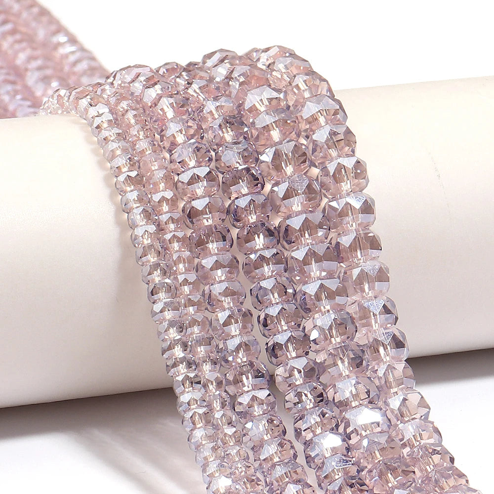 4/6/8mm Wheel Shape Austrian Crystal Glass Beads Flat Round Glass