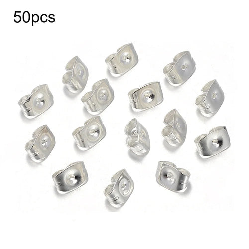 100pcs Gold Stainless Steel 3-8mm Flat Head Stud Earrings DIY Round