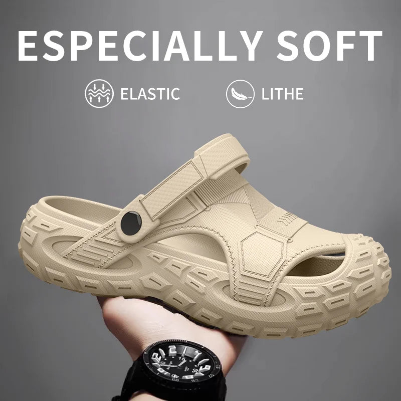 Men's Outdoor Summer Wearable Clog Shoes Anti-Slip Breathable