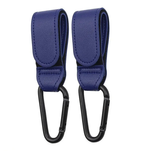 1/2pcs PU Leather Baby Stroller Hook for Pram Rotate 360 Degree