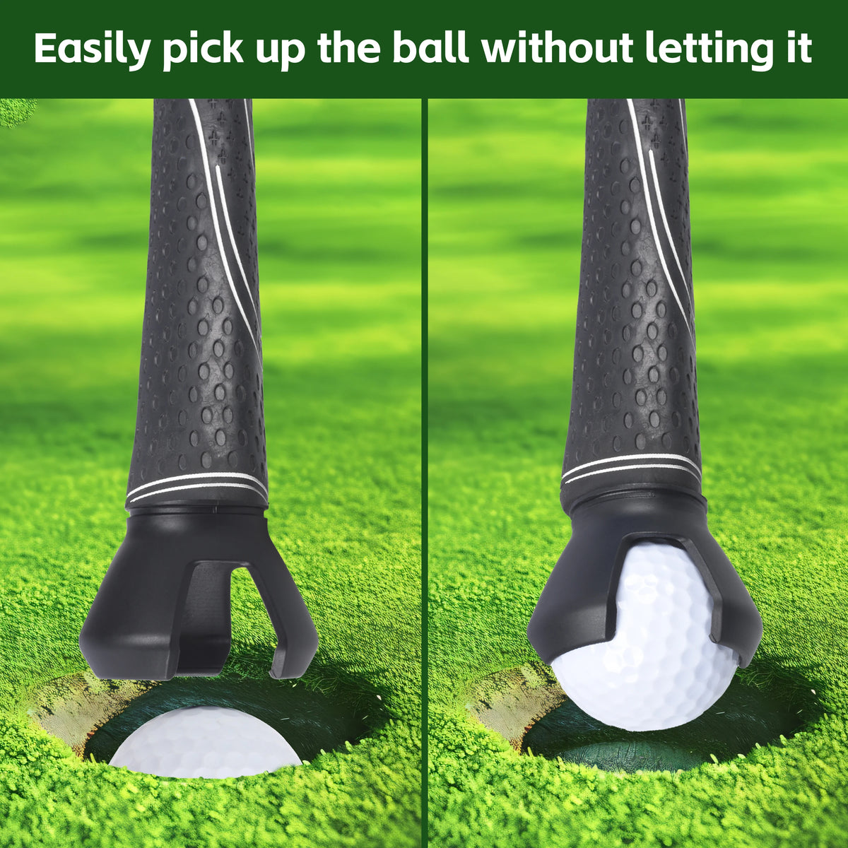 Portable Golf Ball Picker, Manual Ball Picking Tool, Three Claw