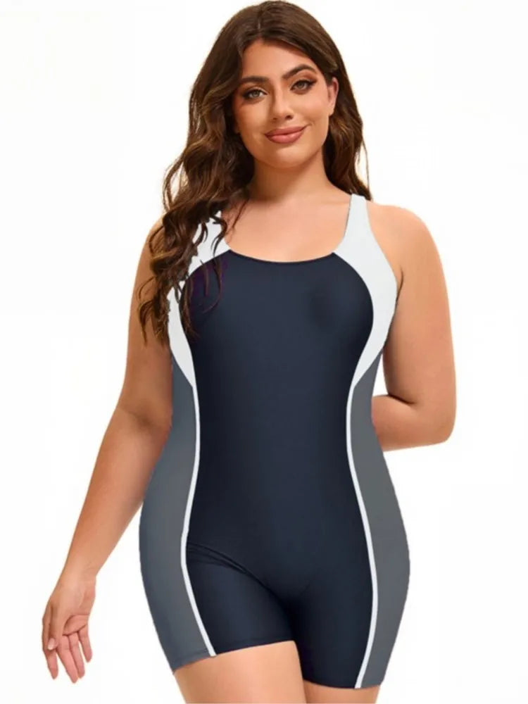One Piece Plus Size High Waist Bikini Women Push Up Large Size