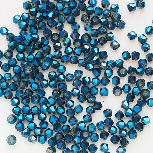 100PCS 4MM Shiny Faceted Austria Crystal Beads Bicone Beads Loose