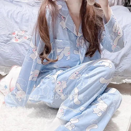 2026 New Cinnamoroll Long-Sleeved Pajamas for Women Spring Autumn Ins
