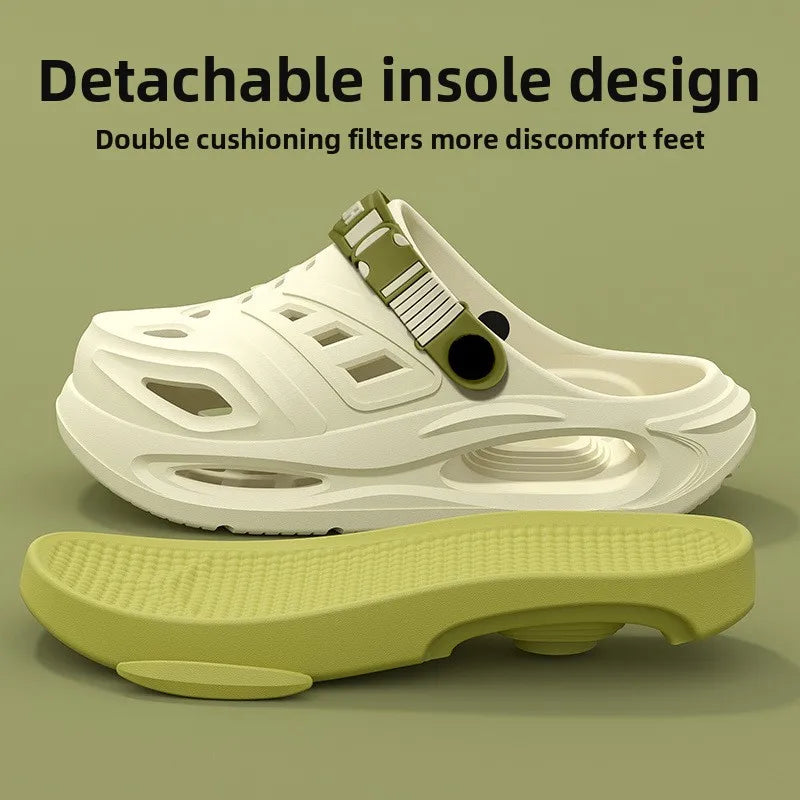 Men's and Women's Cave Shoes Fashion Breathable Sandals with Removable
