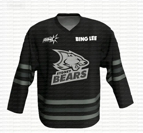 NEW 2026 AIHL Australia Sydney Bears Men's Ice Hockey Jersey 3D Pint