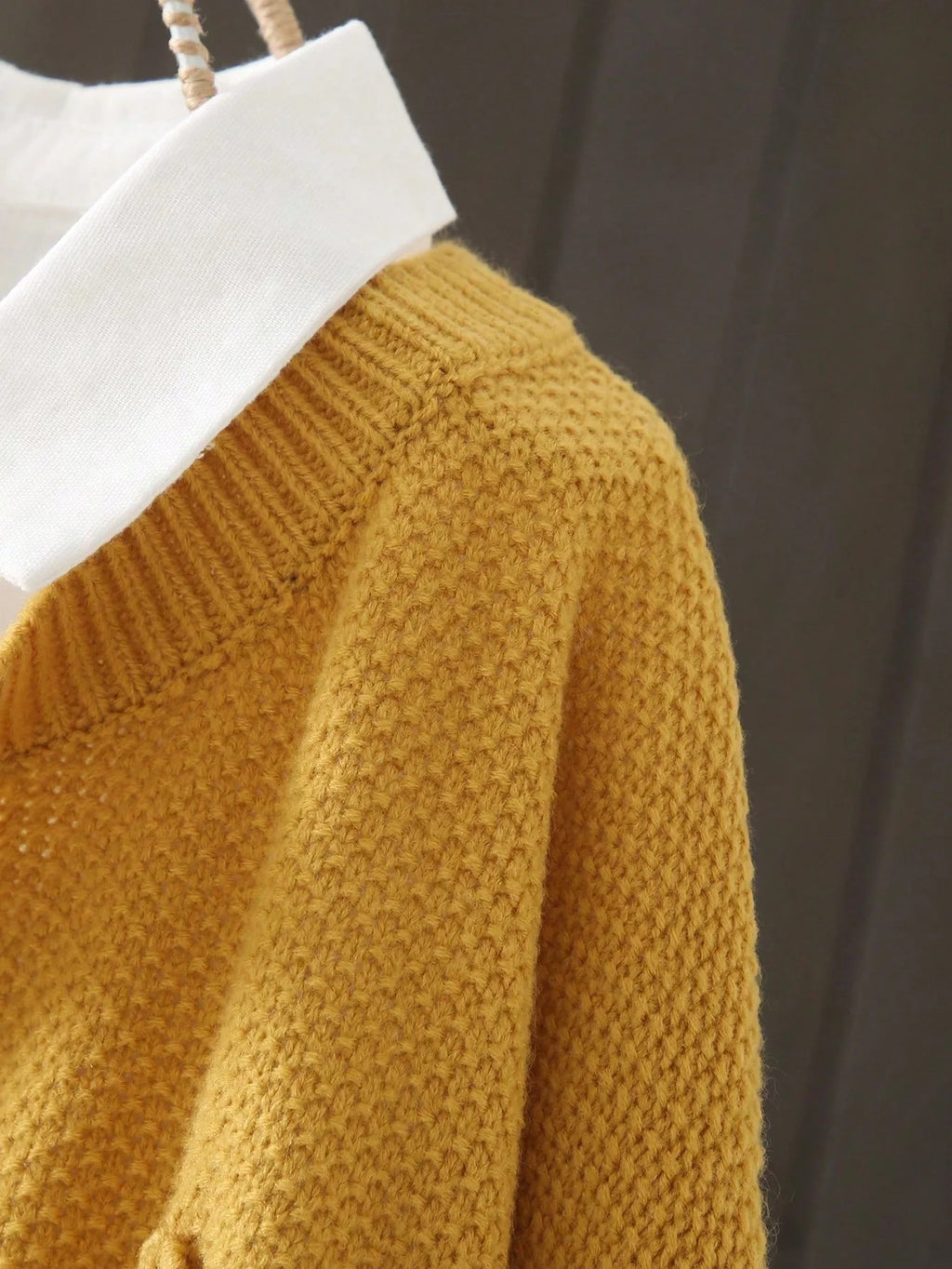 Plus Size Women's Casual Spring Autumn Knit Cardigan Coat With Pockets