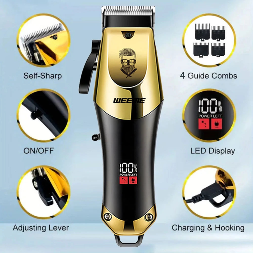 T9 Vintage Men's Electric Hair Clipper Beard Trimmer/Rechargeable Hair