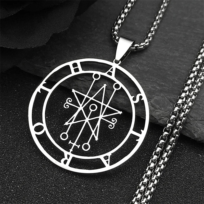 Astaroth Sigil Goetia Stainless Steel Necklace Solomon Demon Seal