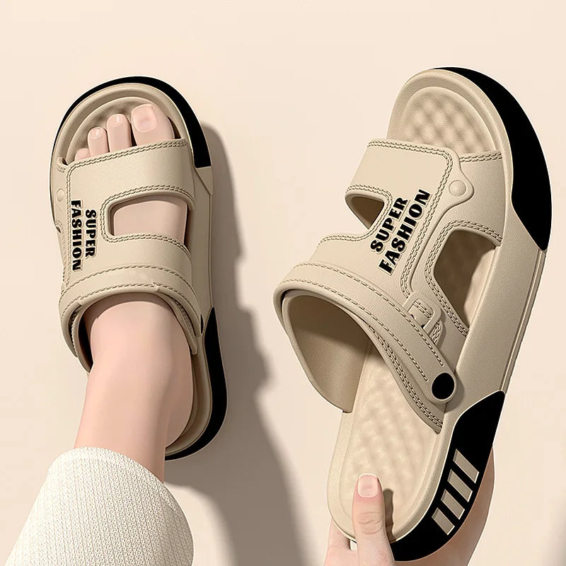 Men Slippers Summer EVA Soft-soled Platform Slides Sandals Indoor