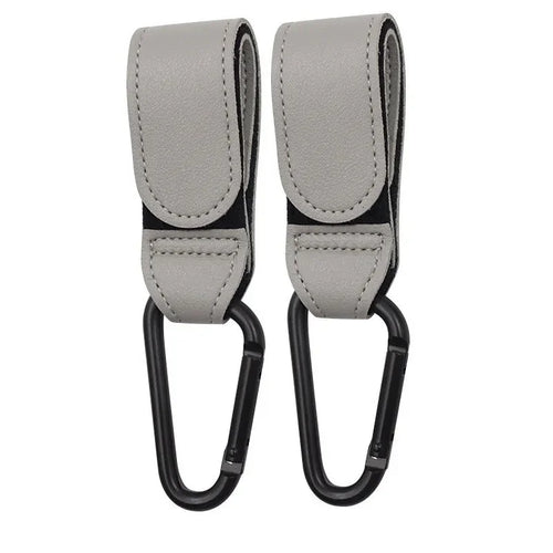 1/2pcs PU Leather Baby Stroller Hook for Pram Rotate 360 Degree