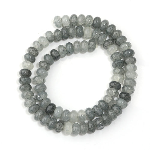 1 String 5x8mm Glass Beads Colorful Abacus Flat Round Loose Beads For