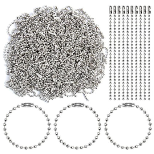 100PCS 12cm Bead Chains Fits Key Chain/Label Hand Tag Connector For