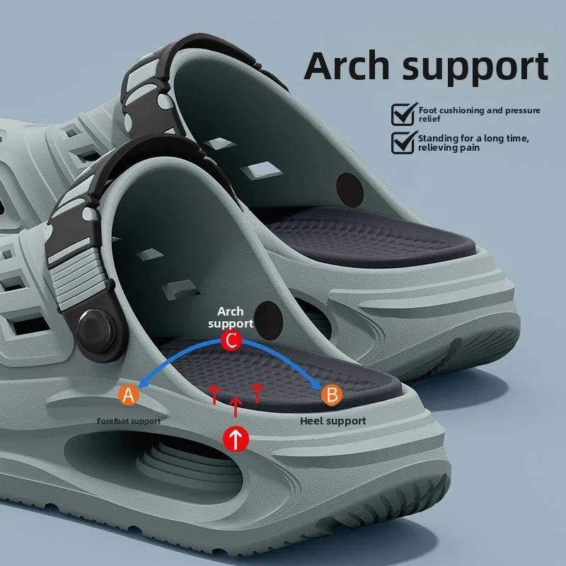 Arch support, anti slip, soft sole, wear-resistant cool slippers for