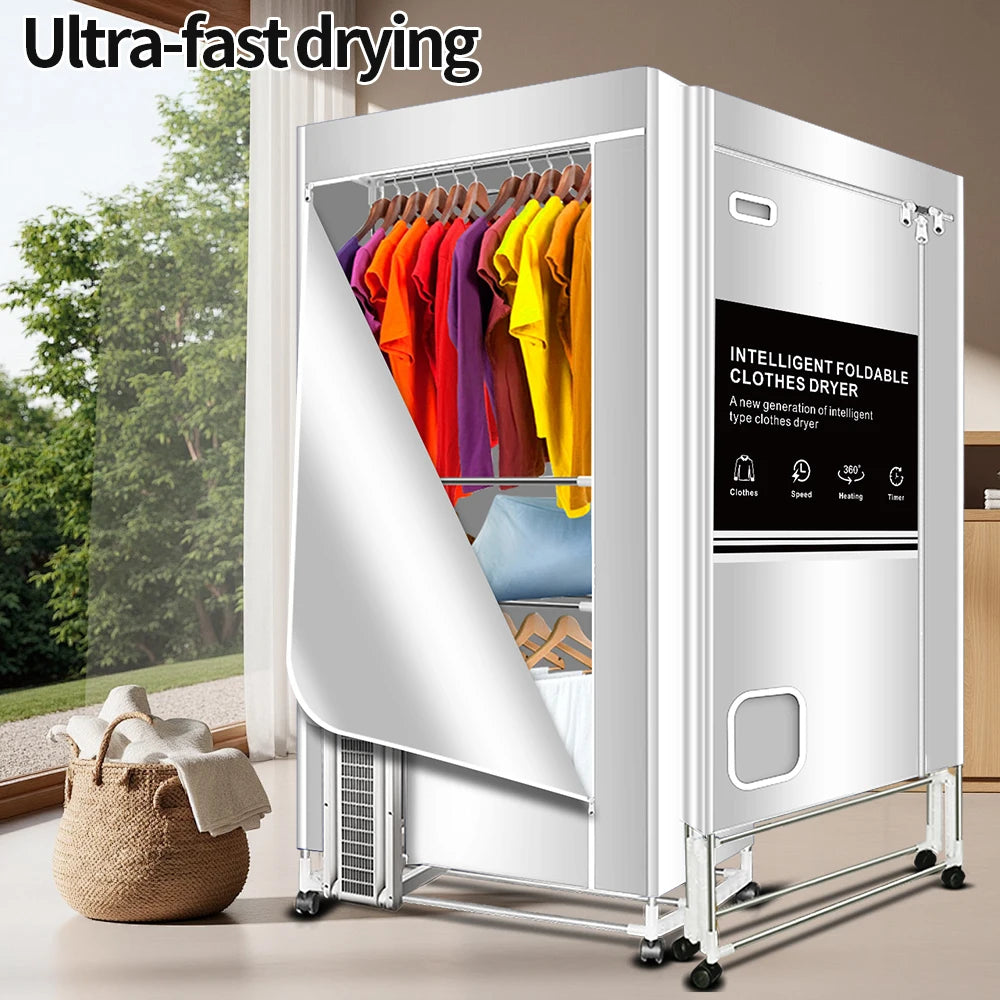 Portable Electric Clothes Dryer, 1600W Heated Clothes Airer,Travel