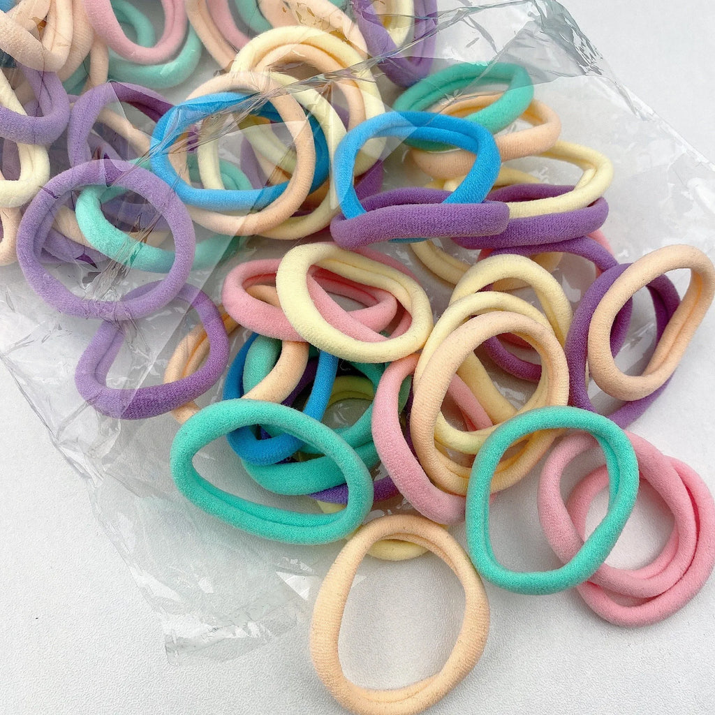 20/50/100pcs Four seasons Elastic Hair Bands Girls 4CM Sweets