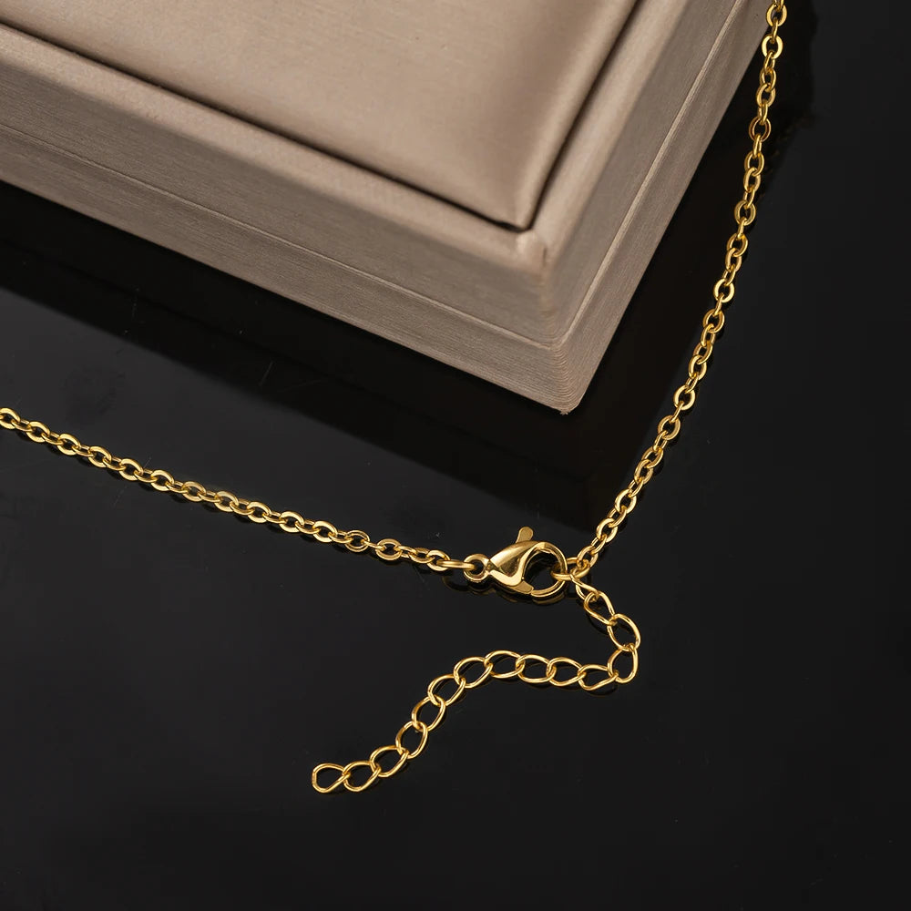 10pcs 45+5cm Gold Plated Stainless Steel Link Chain Necklace with