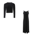 2024 Autumn Women Solid Color New Sleeveless Dress Single-breasted