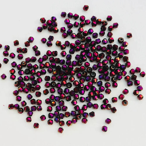 100PCS 4MM Shiny Faceted Austria Crystal Beads Bicone Beads Loose
