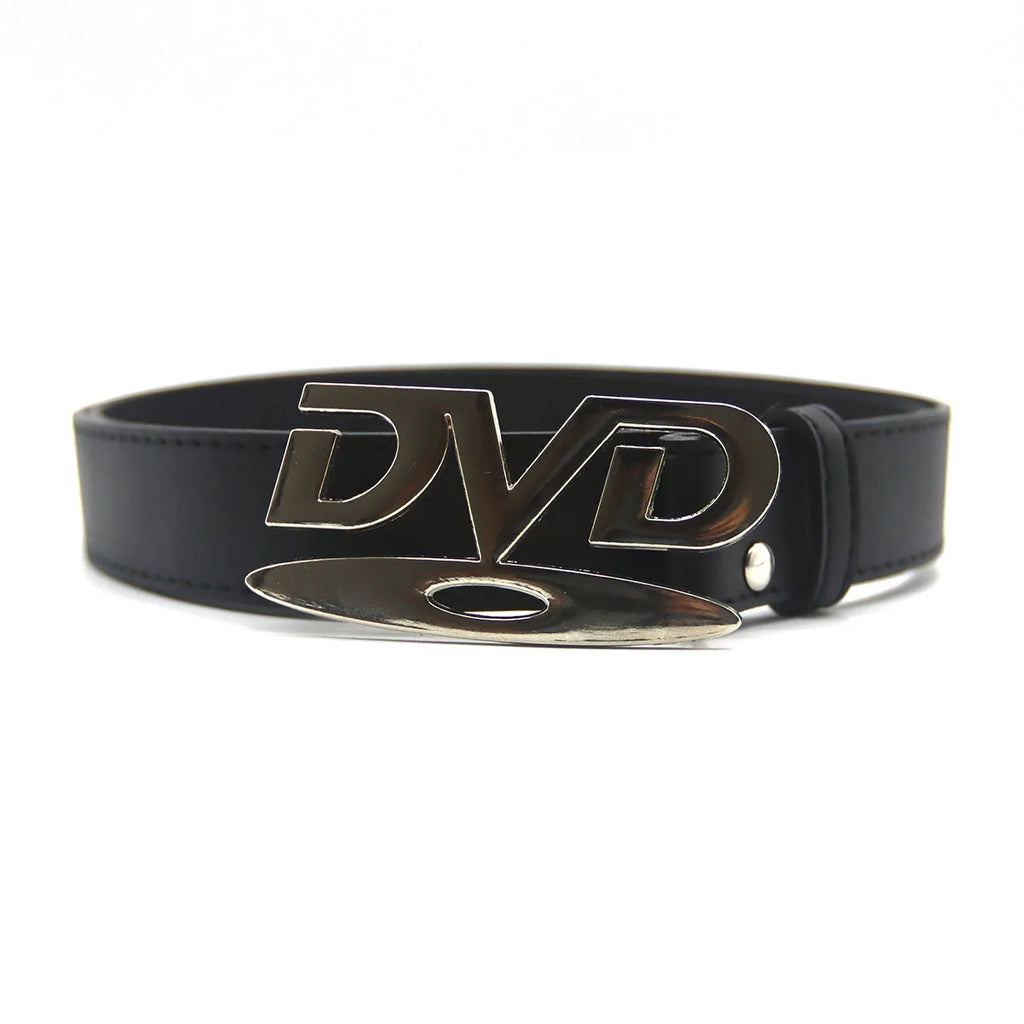 Fashionable Women's Belt Hip-Hop Y2K Belt DVD Buckle Niche Belt Retro