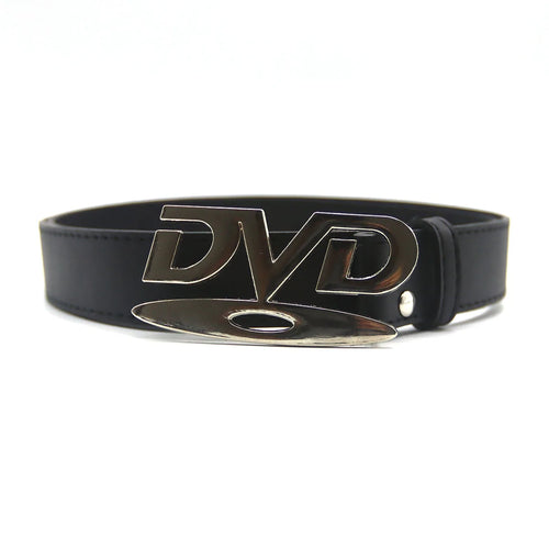 Fashionable Women's Belt Hip-Hop Y2K Belt DVD Buckle Niche Belt Retro