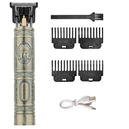 2026 T9 Vintage Hair Clipper Cordless Electric USB Fast Charging