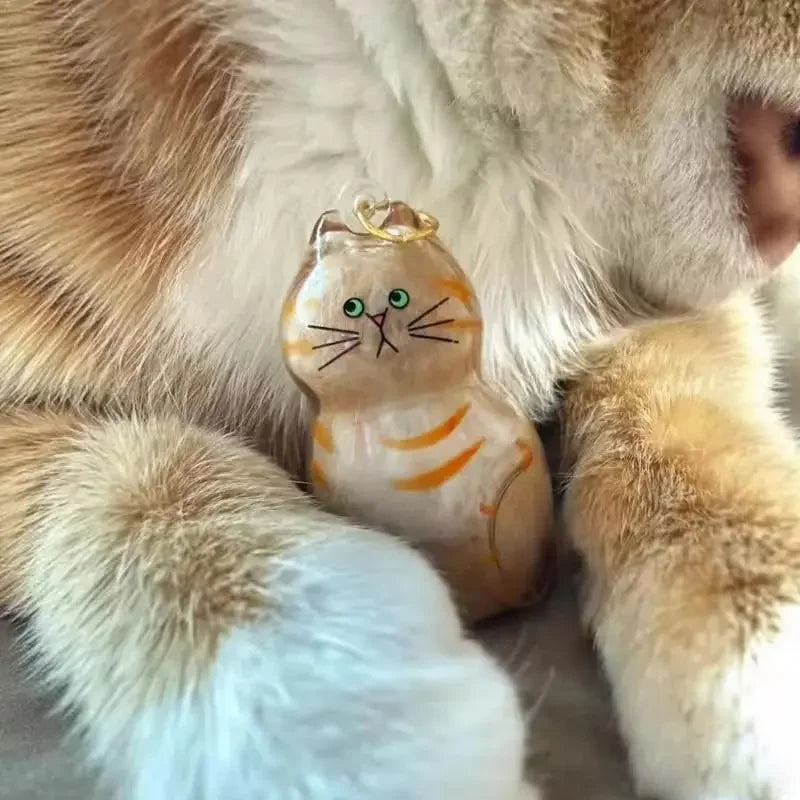 Cat Fur Memorial Charm Resin Keepsake Capsule for Pet Hair Portable