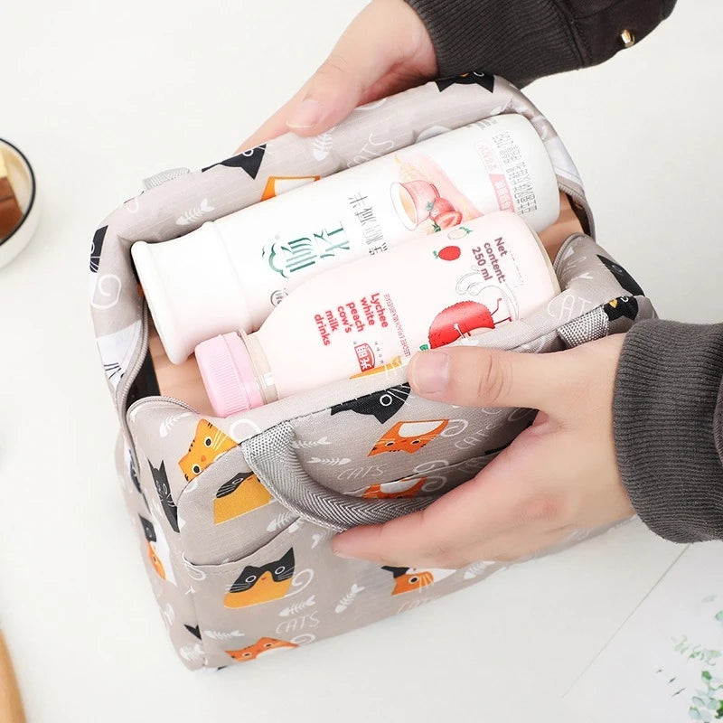 Cartoon Lunch Bag Portable Insulated Thermal Heat Children's Bento Bag