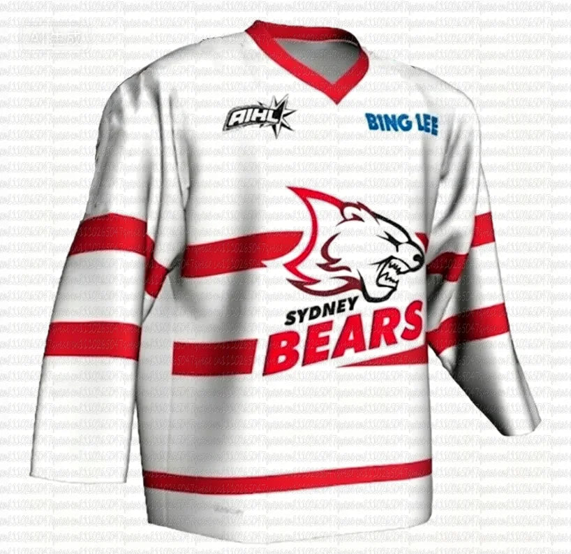 NEW 2026 AIHL Australia Sydney Bears Men's Ice Hockey Jersey 3D Pint