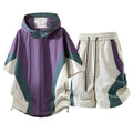 Summer Style Quick-Drying Shirt and Shorts Set for Men Sun Protection