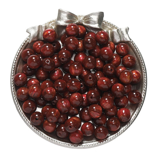 20-50pcs/lot Glitter Mitation Cat Eye Round Resin Bead Loose Beads for