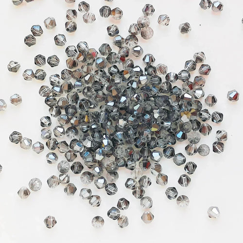 100PCS 4MM Shiny Faceted Austria Crystal Beads Bicone Beads Loose
