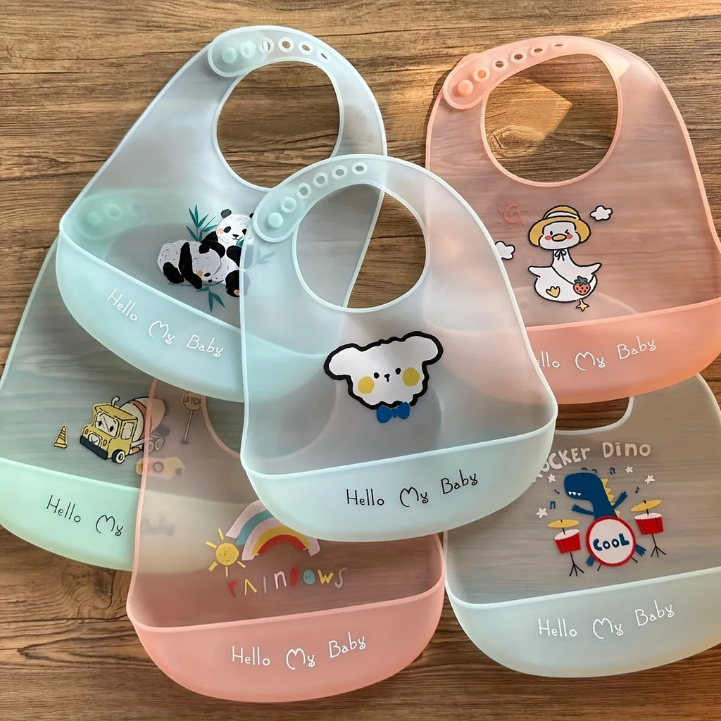 Waterproof Baby Bibs Baby Stuff Cute Cartoon Animal Printed Kids Bib