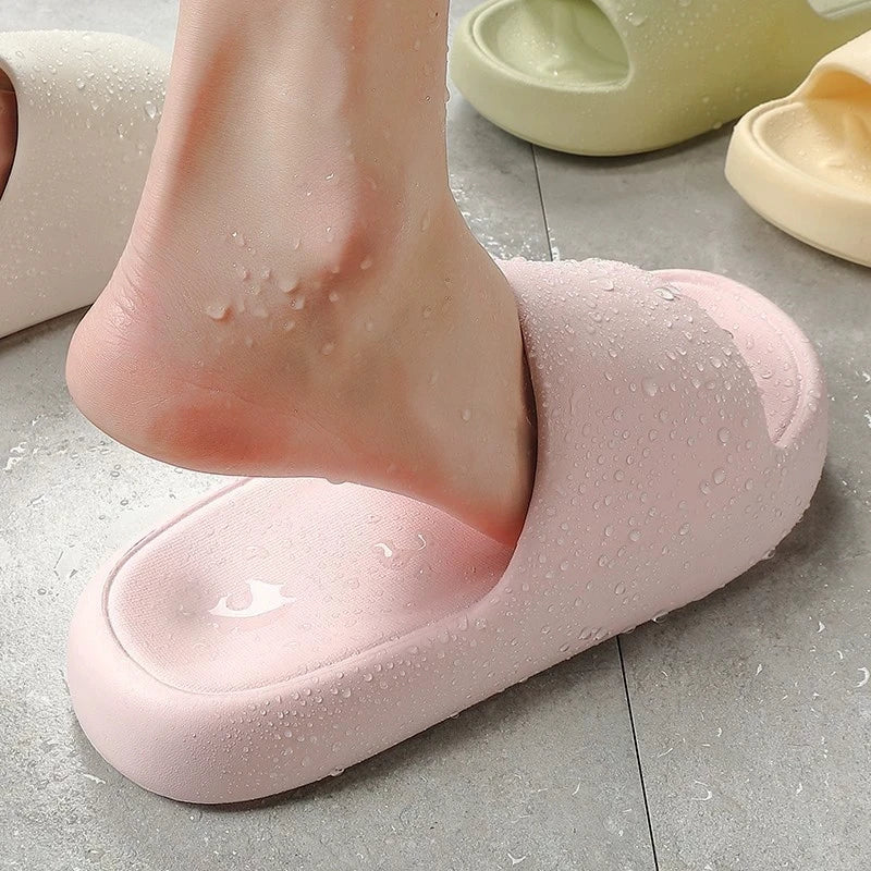 Unisex Non Slip Bathroom Home Slippers Soft Sole EVA Pillow Slides