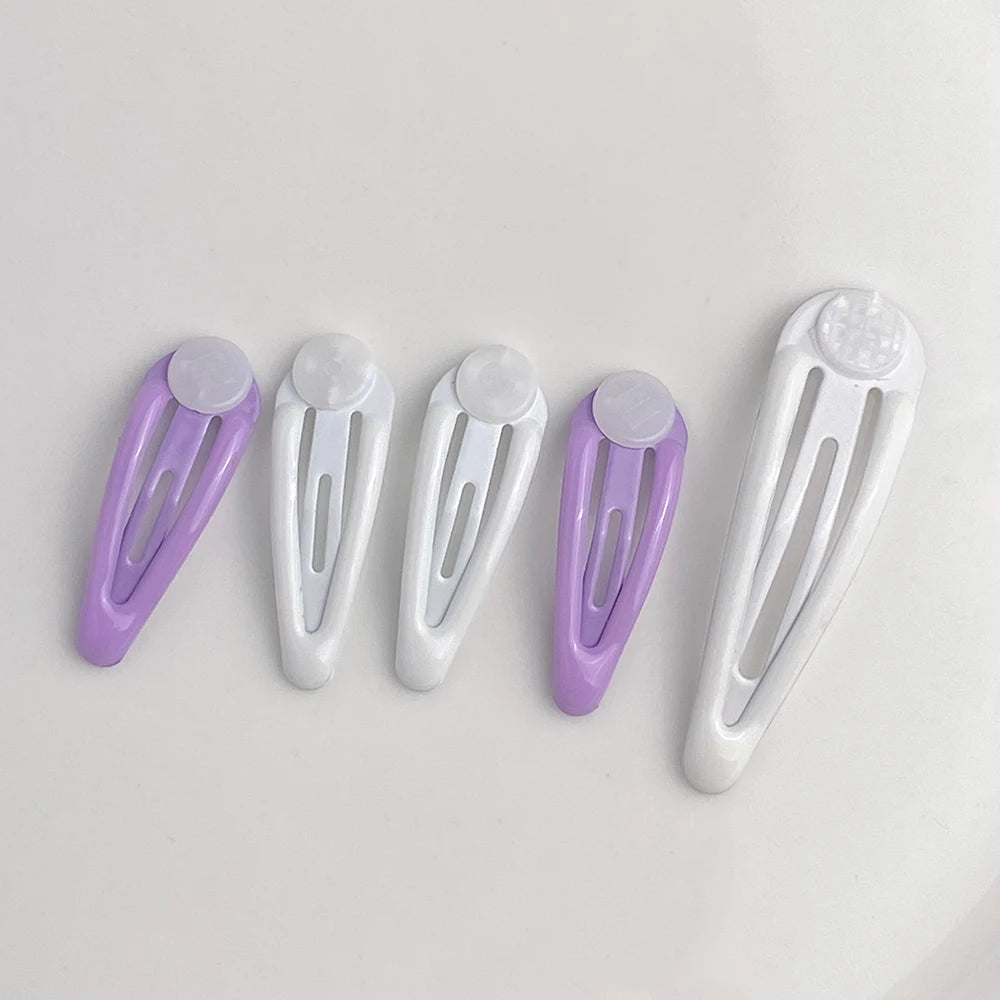 3cm Metal Snap BB Hair Clips with Glue Pad Diy Side Barrettes Mini