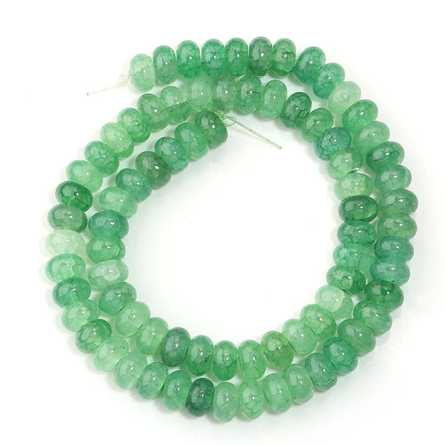 1 String 5x8mm Glass Beads Colorful Abacus Flat Round Loose Beads For