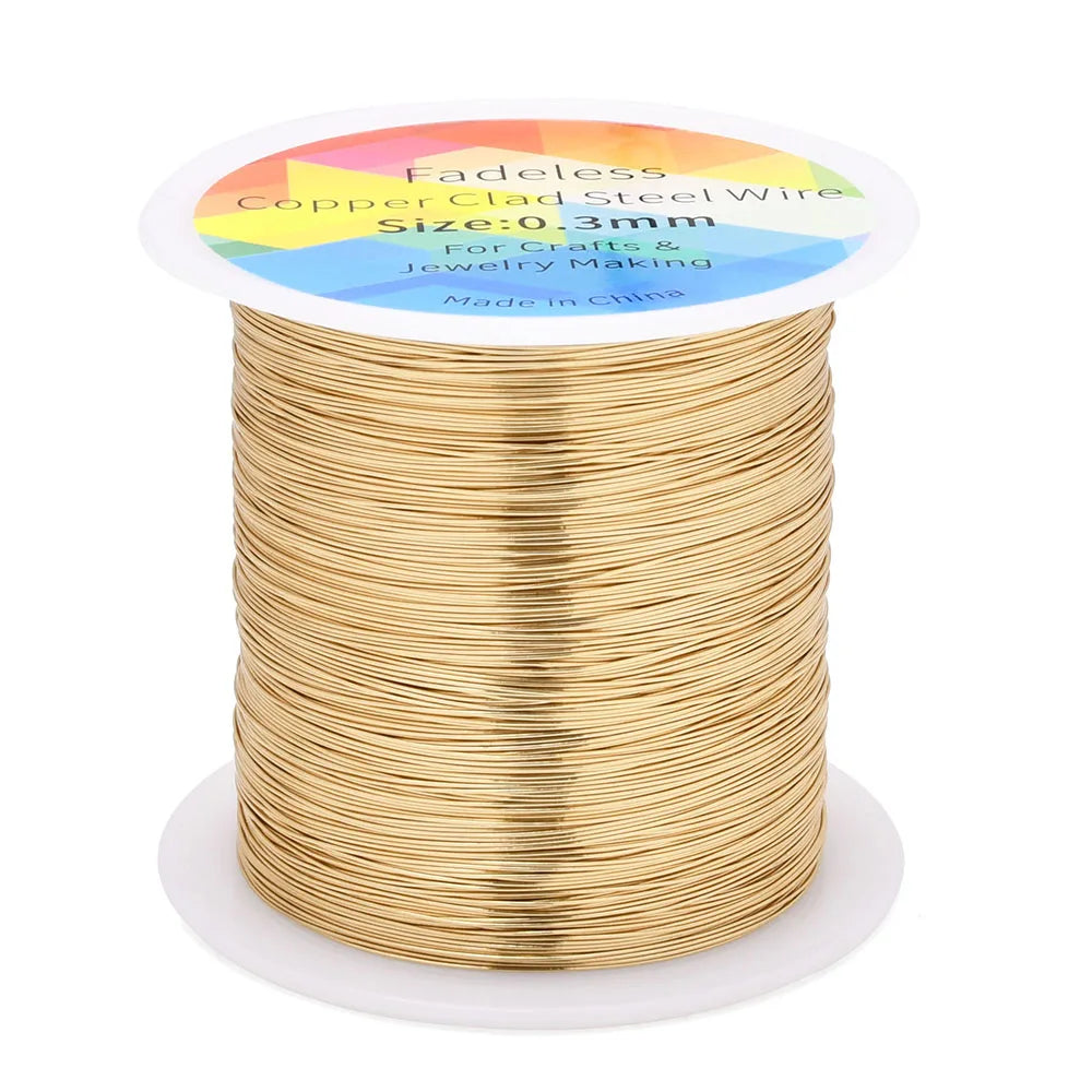 100m/328ft Fadeless Copper Clad Steel Wire Bendable Metal Sculpting