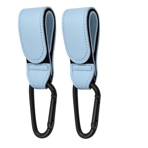 1/2pcs PU Leather Baby Stroller Hook for Pram Rotate 360 Degree
