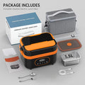 Gison 1.5L Electric Heated Lunch Box for Adults 60W Heated with Temp