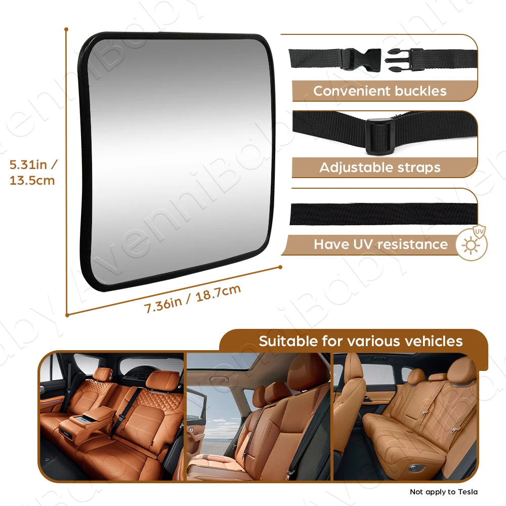 1pc Shatterproof Baby Car Mirror Car Safety Seat Rearview Mirror, Easy