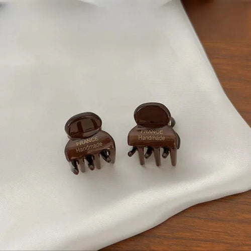 2Pcs/Set Mini 2cm Acetate Small Hair Claw Side Pins Acetate Hair Crabs
