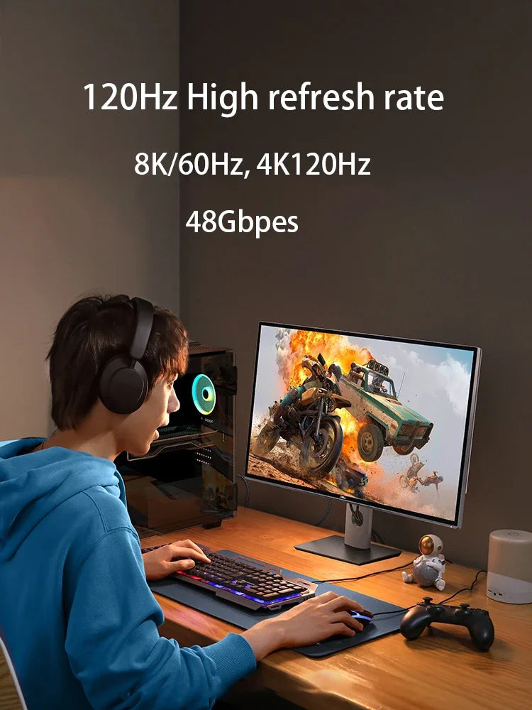 HDMI-Compatible 2.1 Cable Ultra High-speed 8K/60Hz 4K/120Hz For Xiaomi