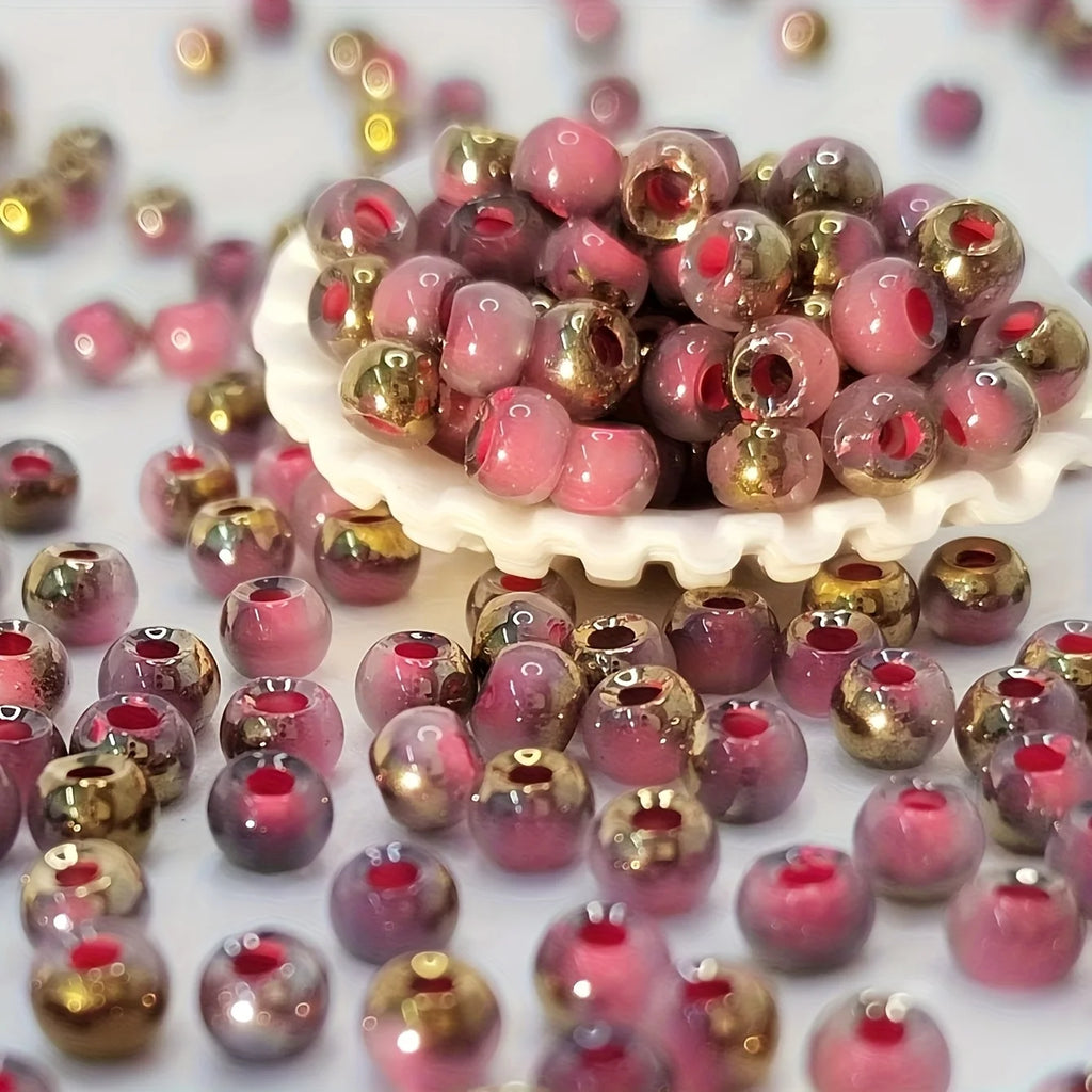 DIY Handmade Jewelry Materials with Round Beads, Colorful Beading,