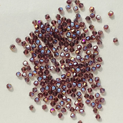 100PCS 4MM Shiny Faceted Austria Crystal Beads Bicone Beads Loose
