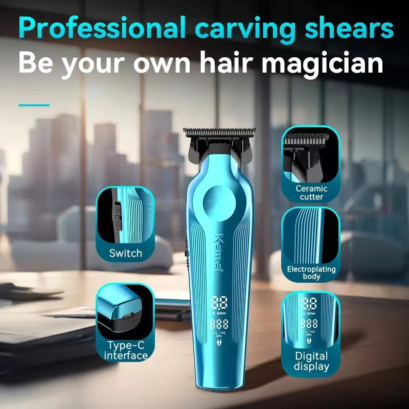Kemei KM-264 Rechargeable Electric Hair Clipper High Speed Motor